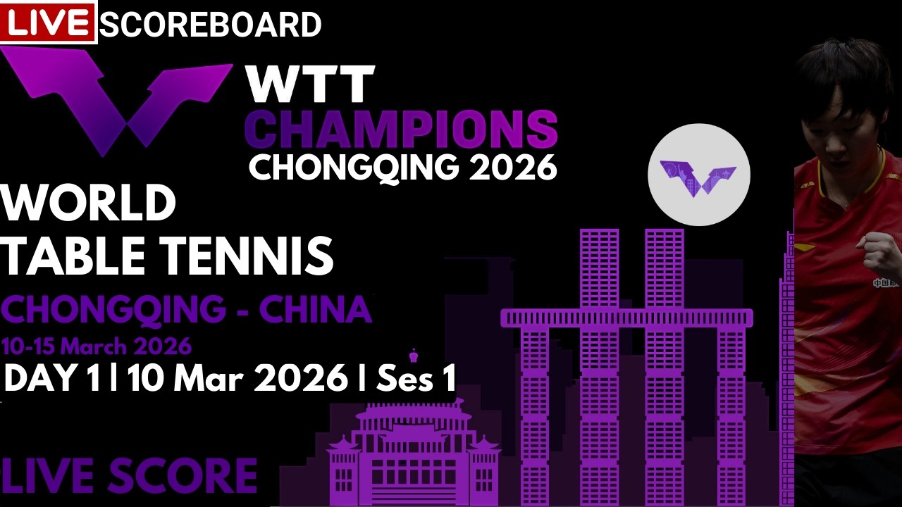 LIVE | WTT CHAMPIONS CHONGQING 2026 | SCOREBOARD | DAY 1 | Session 1