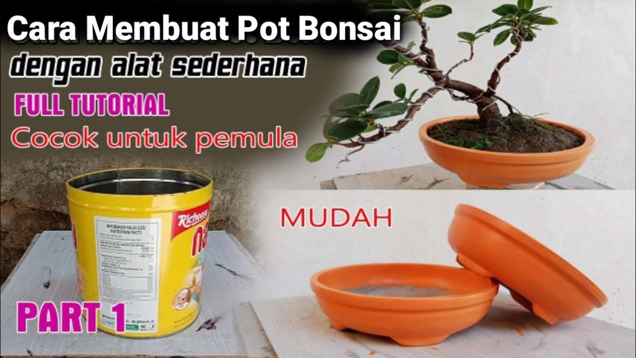 Cara Membuat Pot BONSAI Bulat dengan Kaleng Bekas SEBAGAI ALAT