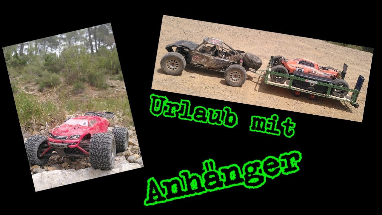mit mini E-Revo, Dune Figther, AB1 & Anhänger im Urlaub in Süd-Frankreich
