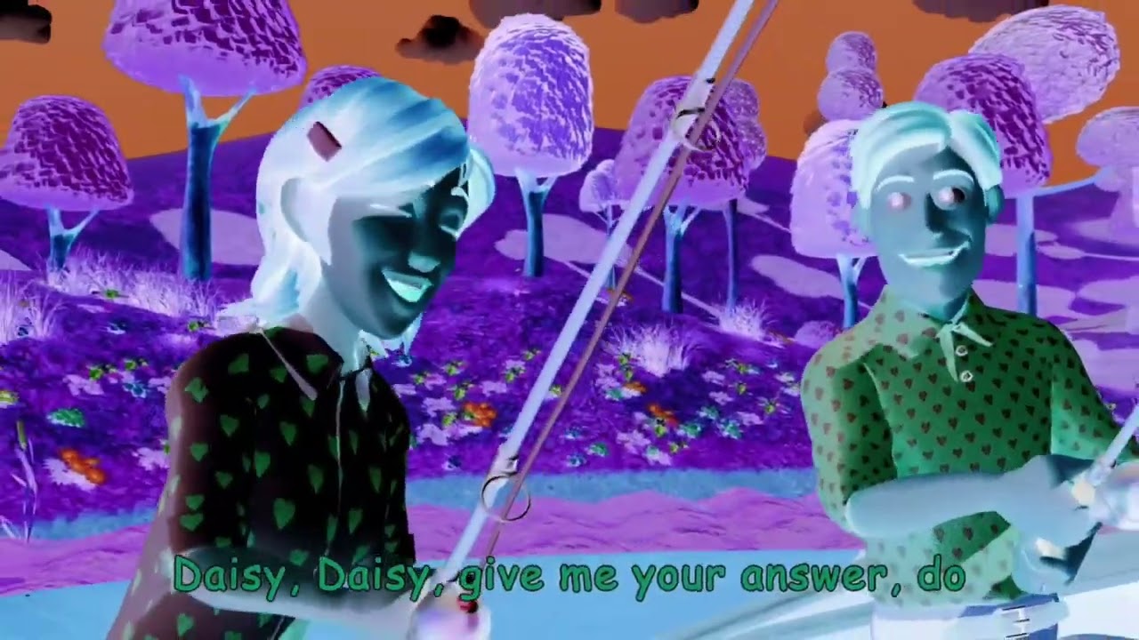Cocomelon says daisy, daisy, give me your answer, do / voice pitch effects