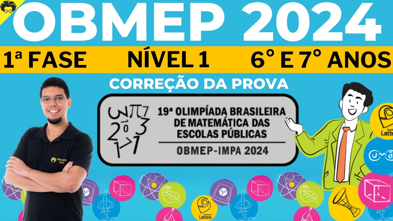 🟡 CORREÇÃO OBMEP 2024 - 1ª FASE - NIVEL 1 - 6° E 7° ANOS