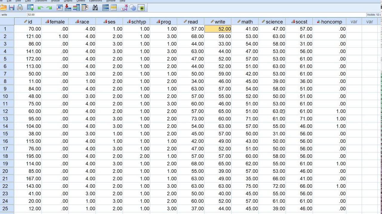 Binary logistic regression using SPSS menus (short demo; July, 2019)