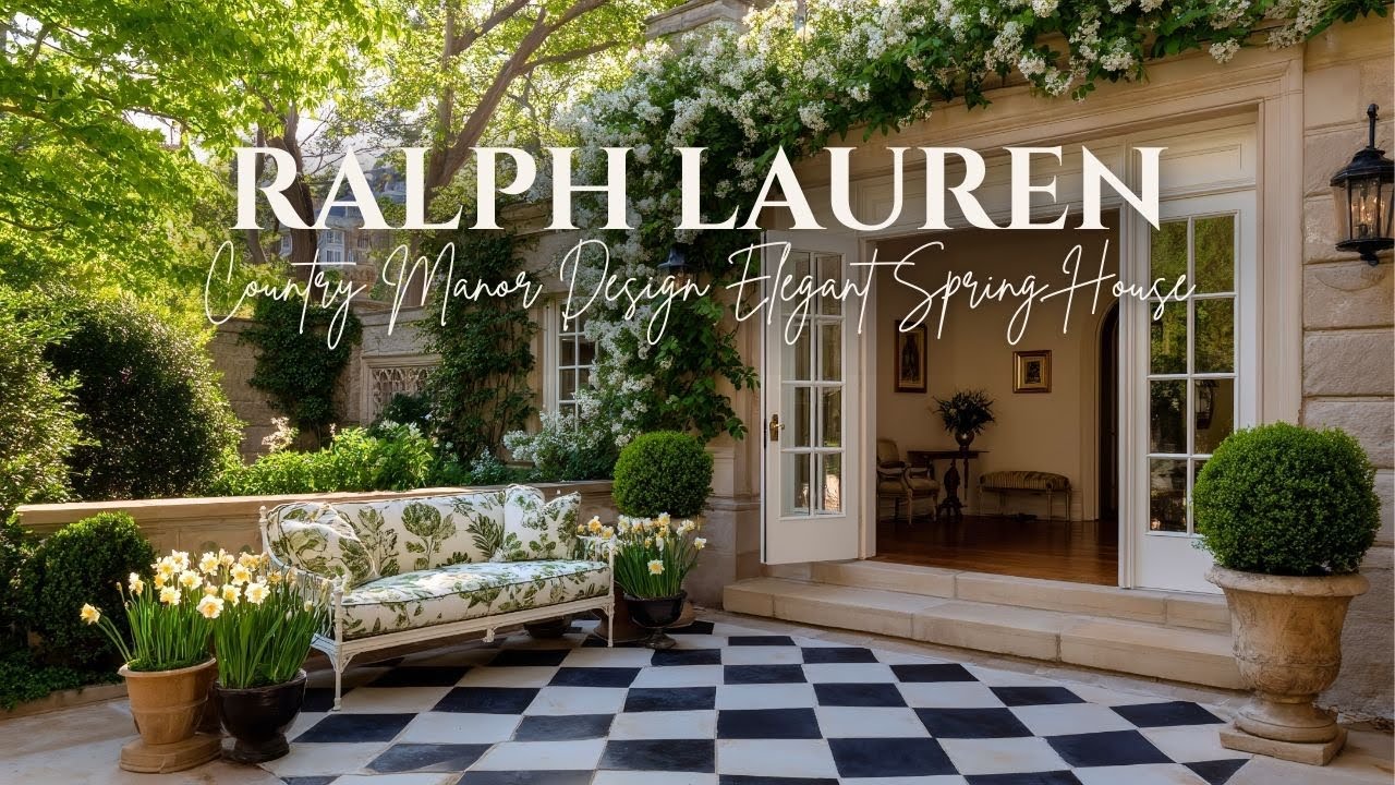 Ralph Lauren Country Manor Design Elegant Spring House in the English Countryside