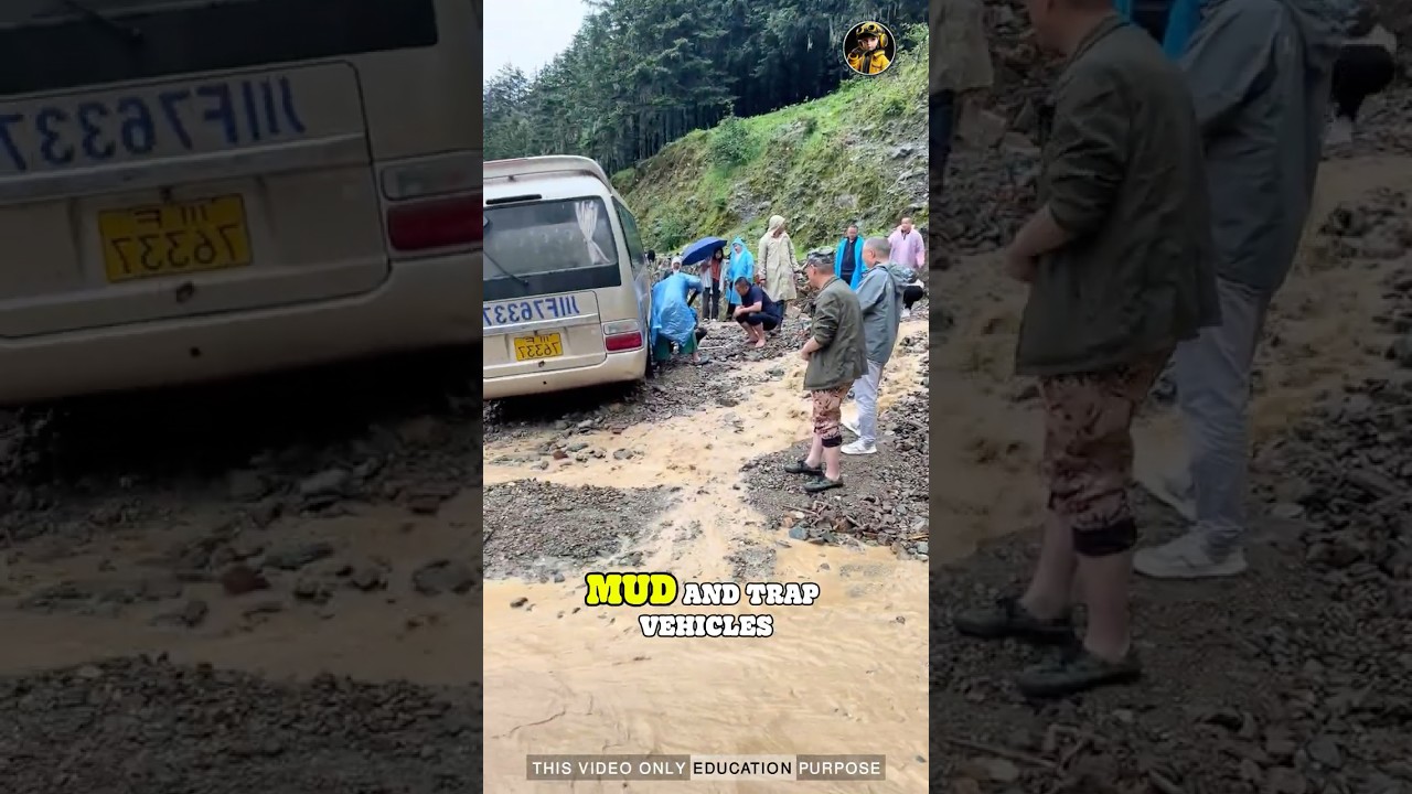 Why Some Roads Survive Heavy Rains: #road #muddyroad #rainroad #shorts