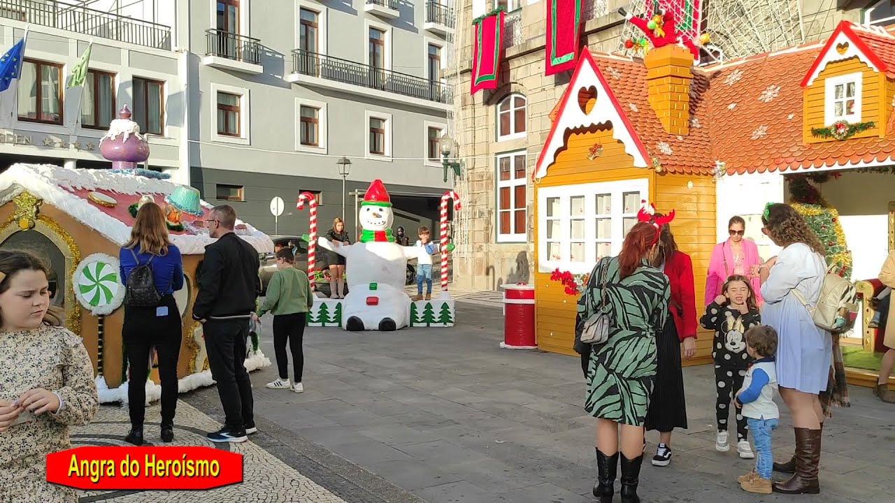 ENCHENTE HOJE NA PRAÇA VELHA (08.12.2024) ilha Terceira Açores