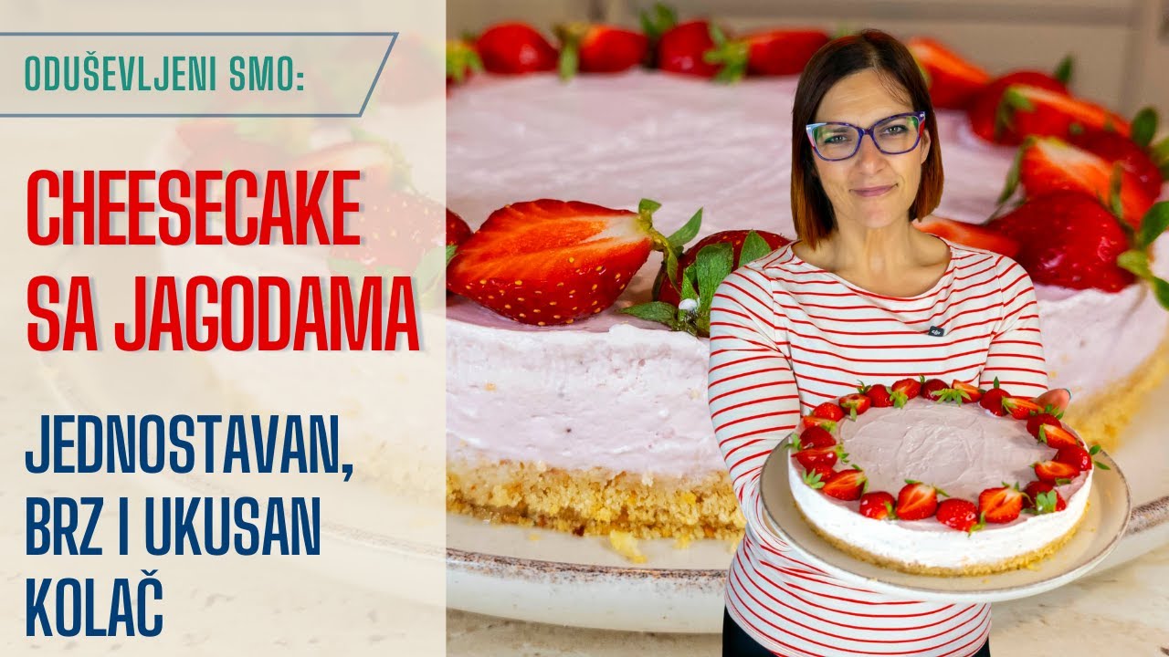 TORTA od SIRA s JAGODAMA🍓🍓🍓  Bez pečenja..! Recept koji morate probati!