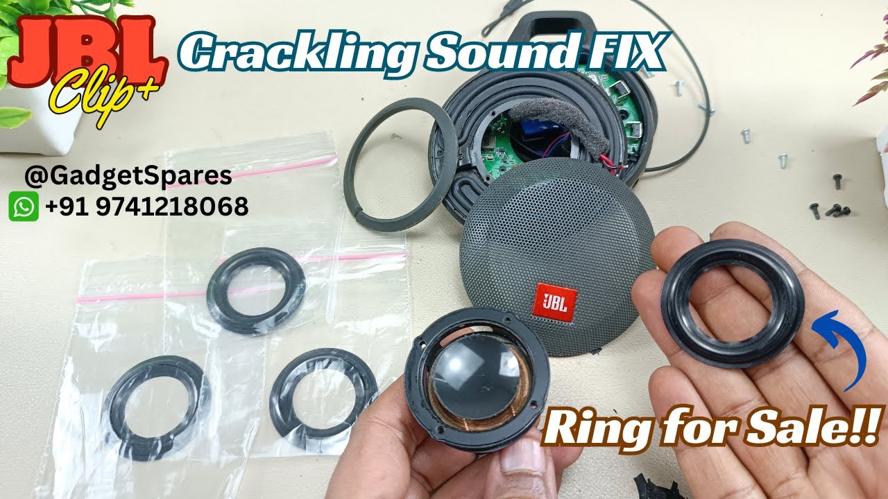 JBL Clip +  Bluetooth Speaker Crackling sound FIX | 40mm Rubber Ring Replacement Part for Sale!!