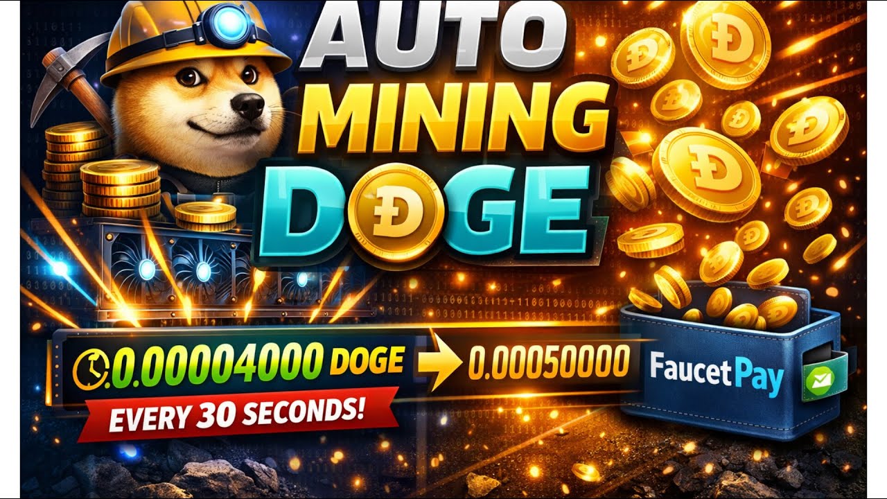 کسب درامد دلاری از سایت ماینینگ ابری ارز Doge با قابلیت برداشت اتوماتیک به فاست پی