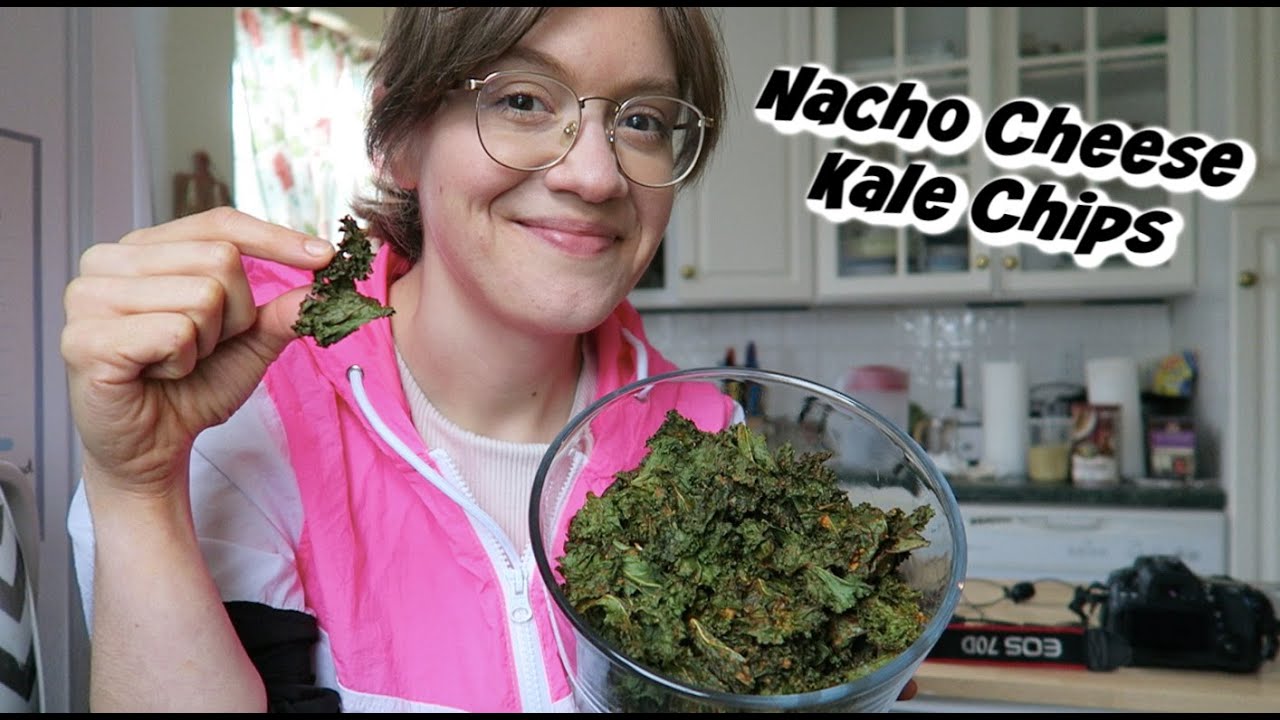 Nacho Cheese Kale Chips (Oil Free, Vegan, Easy)
