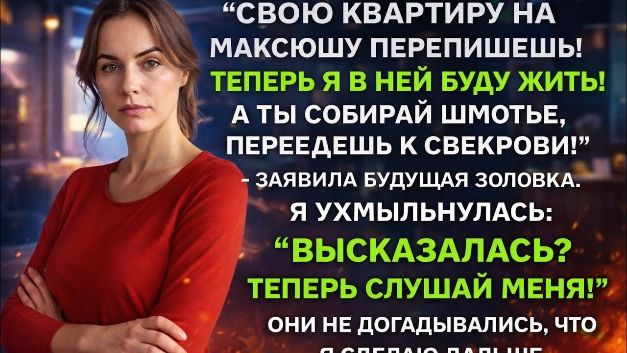 Собирай шмотье, переедешь к свекрови! - заявила будущая золовка. Я ухмыльнулась: Теперь слушай меня!