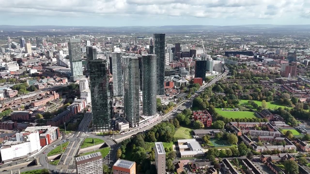 Manchester from the West | Drone Footage