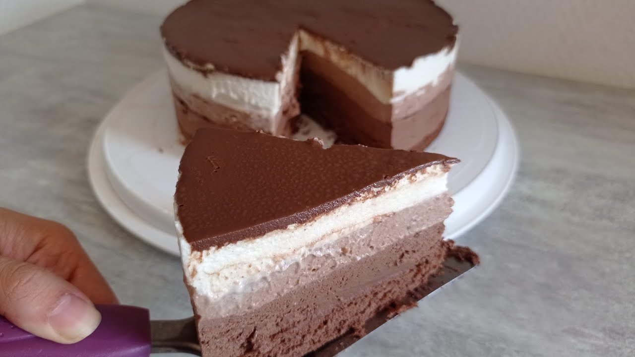 recette facile Entremet 3 chocolats 😋🍫