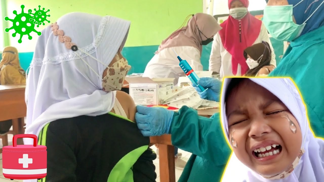 NANGIS SETELAH DI SUNTIK VAKSIN 😭 PENGEN BELI MAINAN | VAKSIN ANAK SD