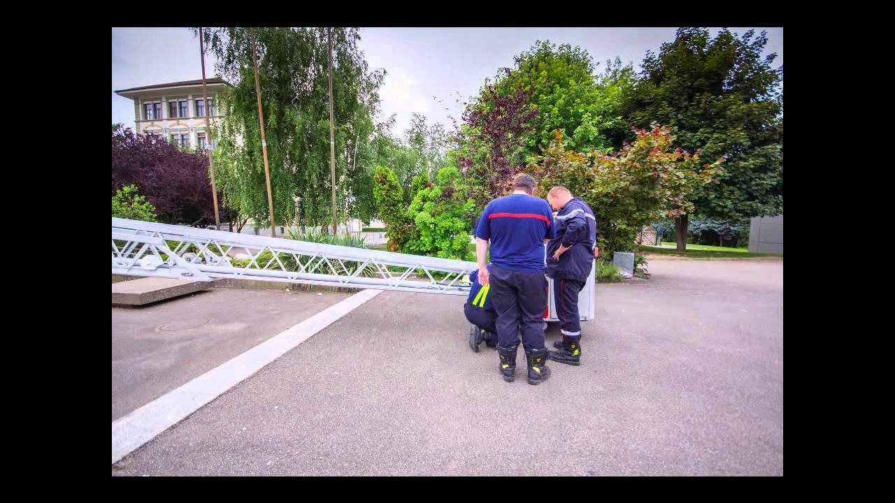 Timelapse Exercice echelle pompier EPAS25, Sdis Broye-Vully
