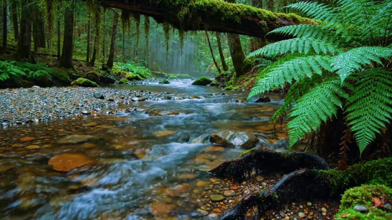 Calming Forest Ambience Birds Singing Beautiful Stream Sounds for Deep Sleep🌿 Study Focus, Medicine