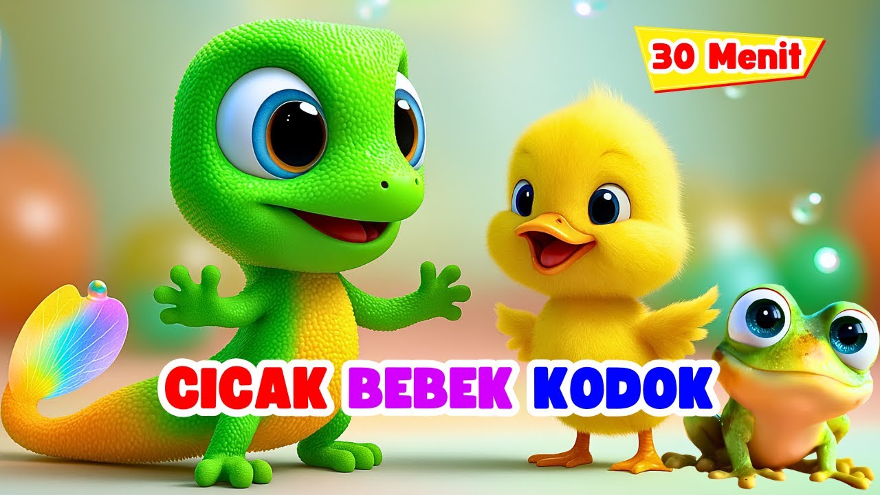 Cicak Cicak di Dinding - Potong Bebek Angsa dan Lagu Anak Lainnya | Animasi Hewan Lucu Menggemaskan