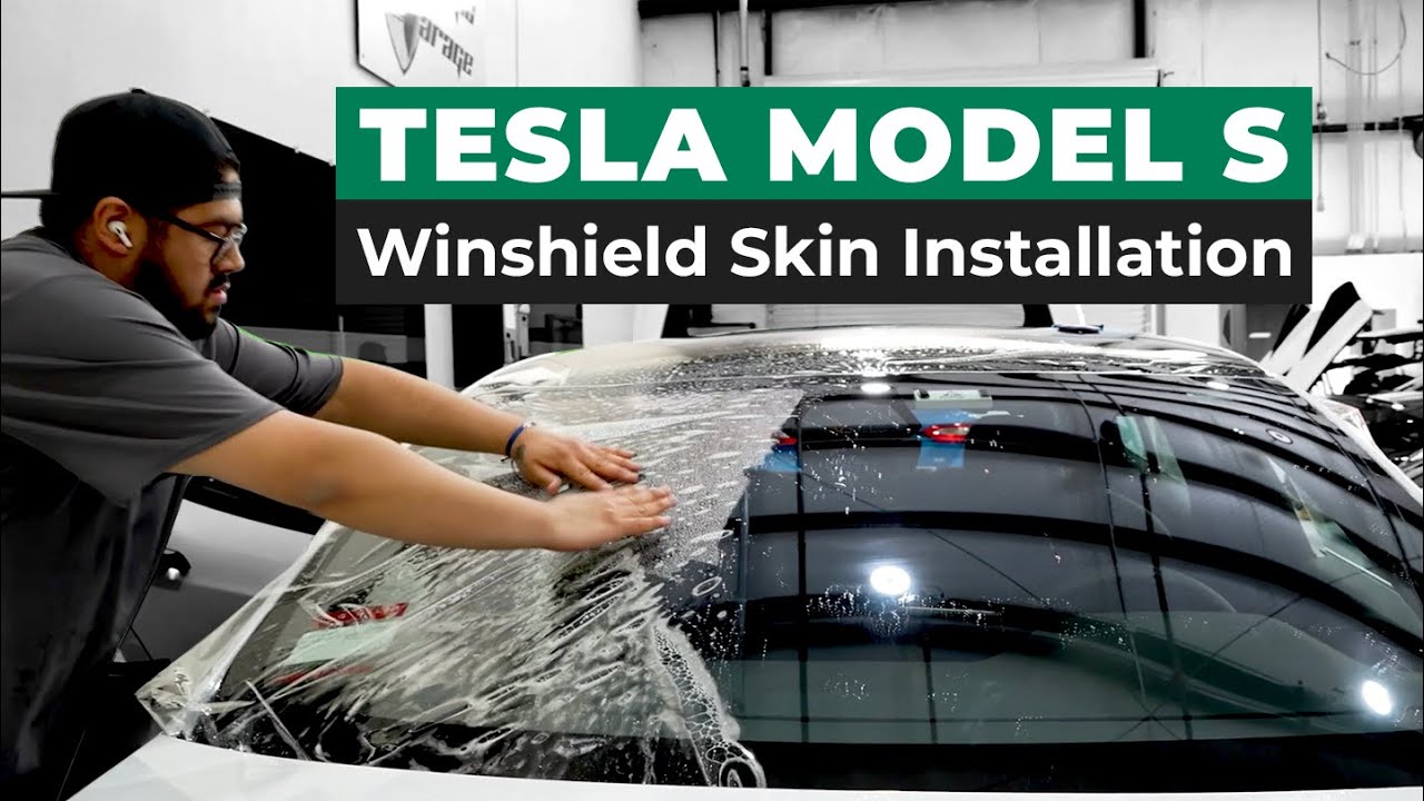 Tesla Model S Front Windshield Skin Installation