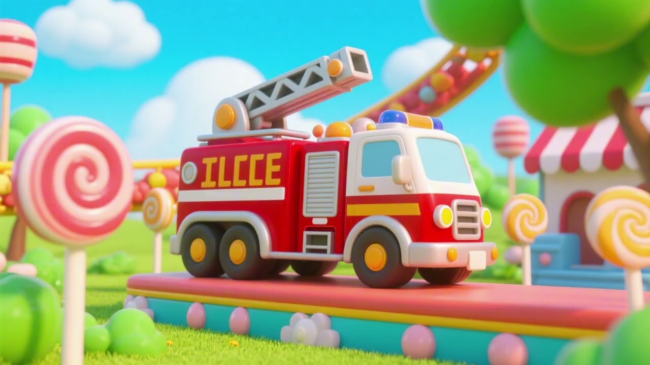 Fire Truck Candy Ride 🚒🍬 | Fun Kids Song & Sweet Adventure