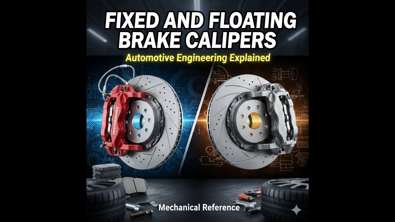 How Do They Work Fixed and Floating Brake Calipers — 3D Animation