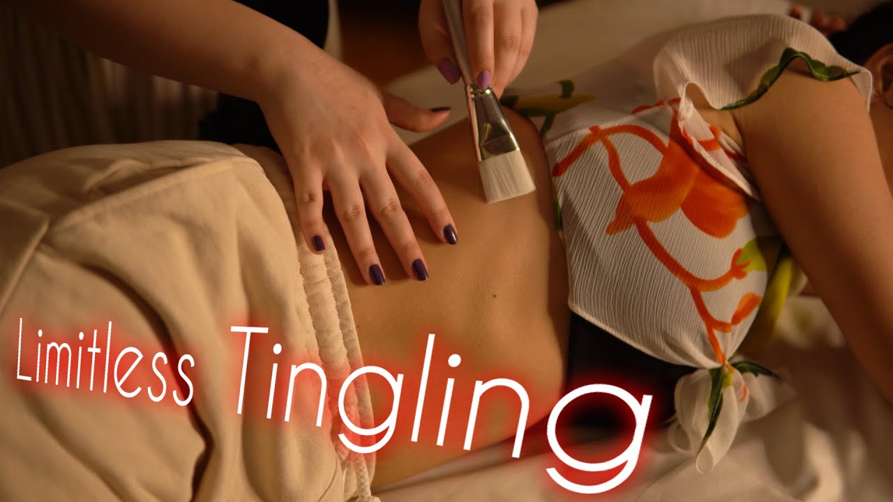 ASMR Side Belly Tracing and Brushing (No Talking) Relaxing Massage!