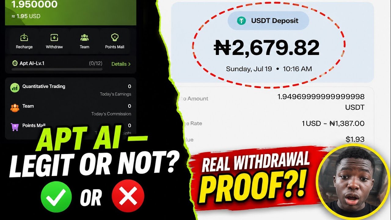 🎁LIVE Withdrawal From Apt AI (USDT Mining App) | Real Payment Proof (No Cuts)