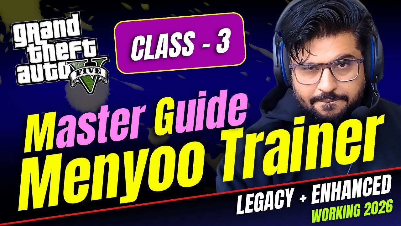 Use Menyoo MOD GTA 5 2026 | Enhanced + Legacy | Player Options, Wardrobe & Animations! Class 3 Hindi