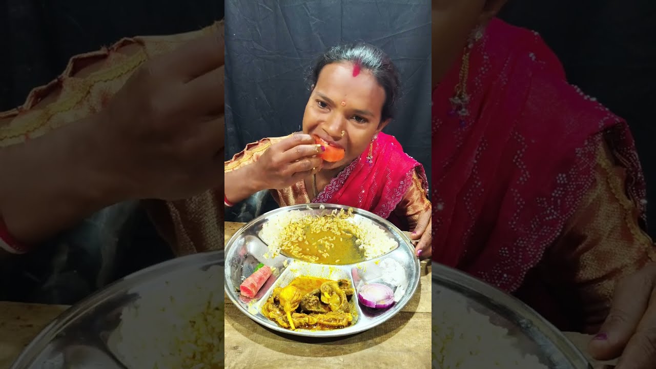 चिकन चावल और सलाद Chicken and rice food challenge 