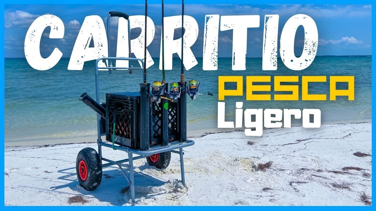 Carrito de Pesca Ligero con Caja y Portacañas.