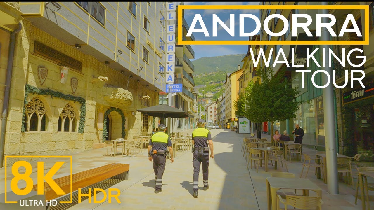 Stunning ANDORRA - 8K HDR Walking Tour along the Streets of one of the Smallest Countries in Europe