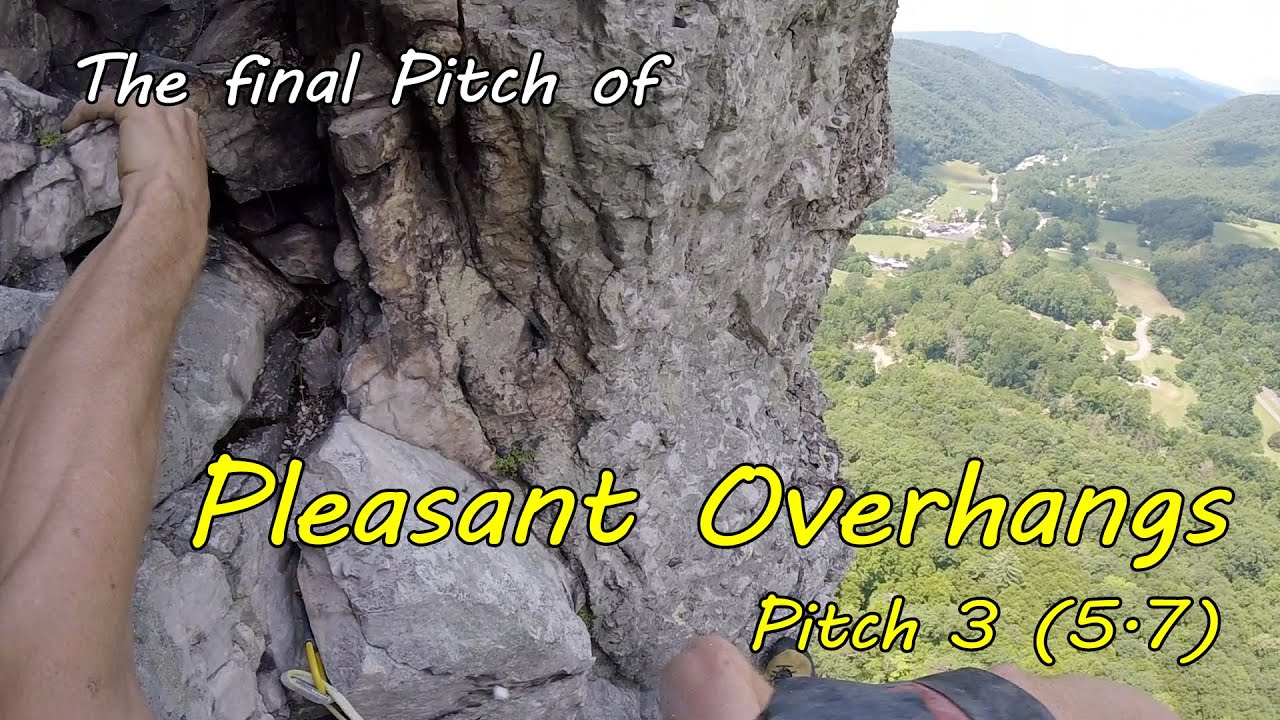 The final (and best) pitch of Pleasant Overhangs - Trad Climbing in Seneca Rocks