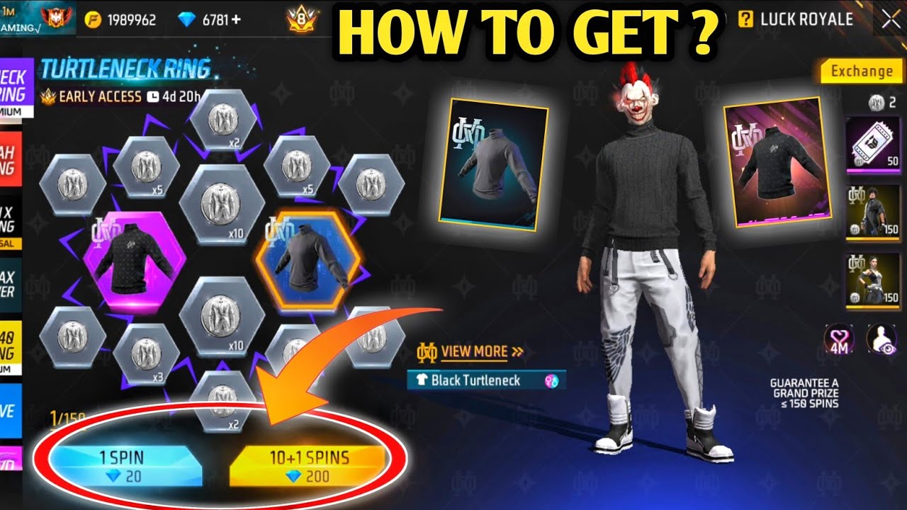BLACK T-SHIRT RETURN FREE FIRE| FREE FIRE NEW EVENT|FF NEW EVENT TODAY|NEW FF EVENT|GARENA FREE FIRE