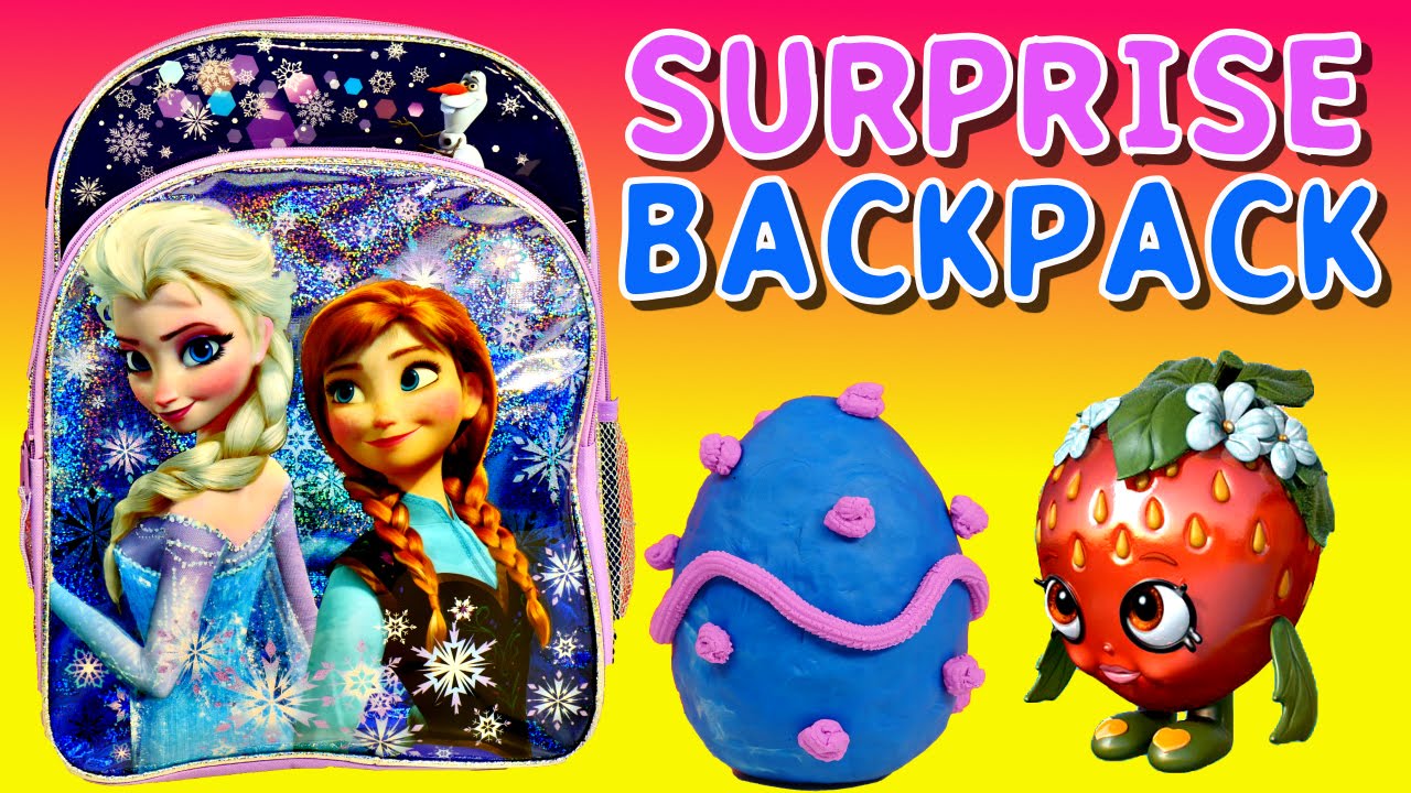 SURPRISE BACKPACK Shopkins Frozen Barbie Monster High My Little Pony Play Doh Surprise Eggs by DCTC