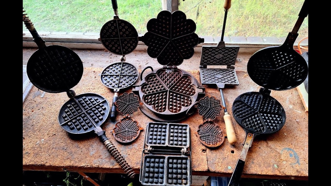 Cast iron waffle maker collection