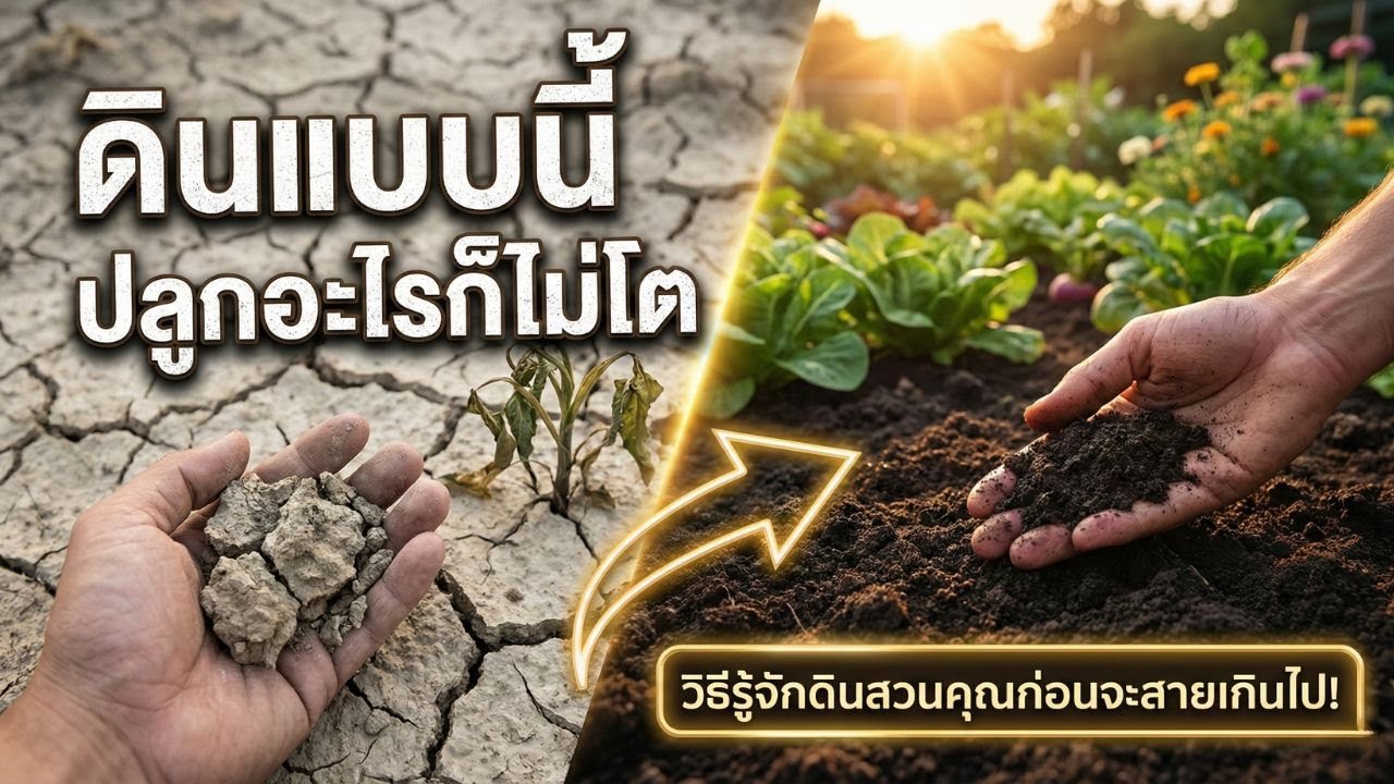 ดินแบบนี้ ปลูกอะไรก็ไม่โต 🌱 | วิธีรู้จักดินสวนคุณก่อนจะสายเกินไป