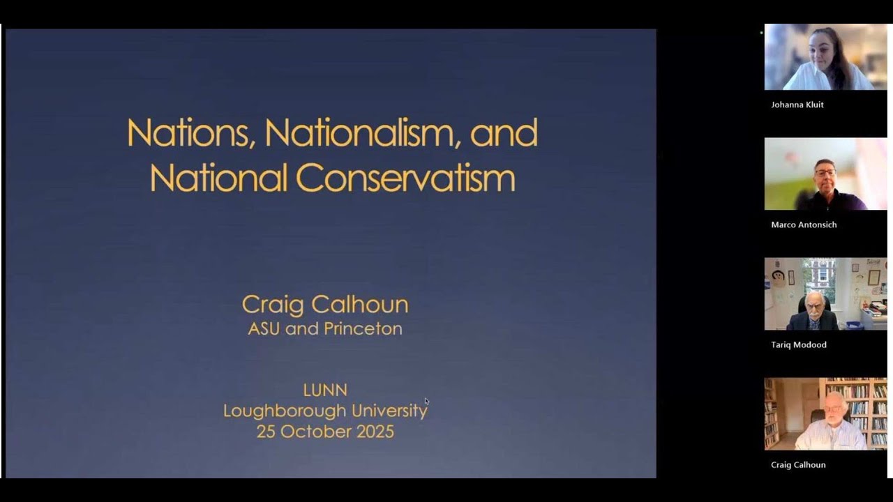 Craig Calhoun - Nations, Nationalism and National Conservatism