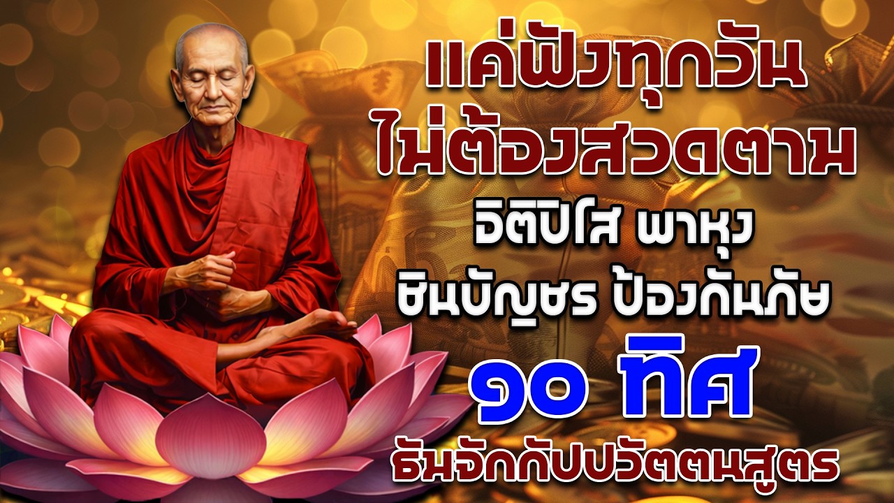 แค่ฟังทุกวันไม่ต้องสวดตาม อิติปิโส พาหุง ชินบัญชร ป้องกันภัย ๑๐ ทิศ มหาเมตตาใหญ่ ธัมจักกัปปวัตตนสูตร