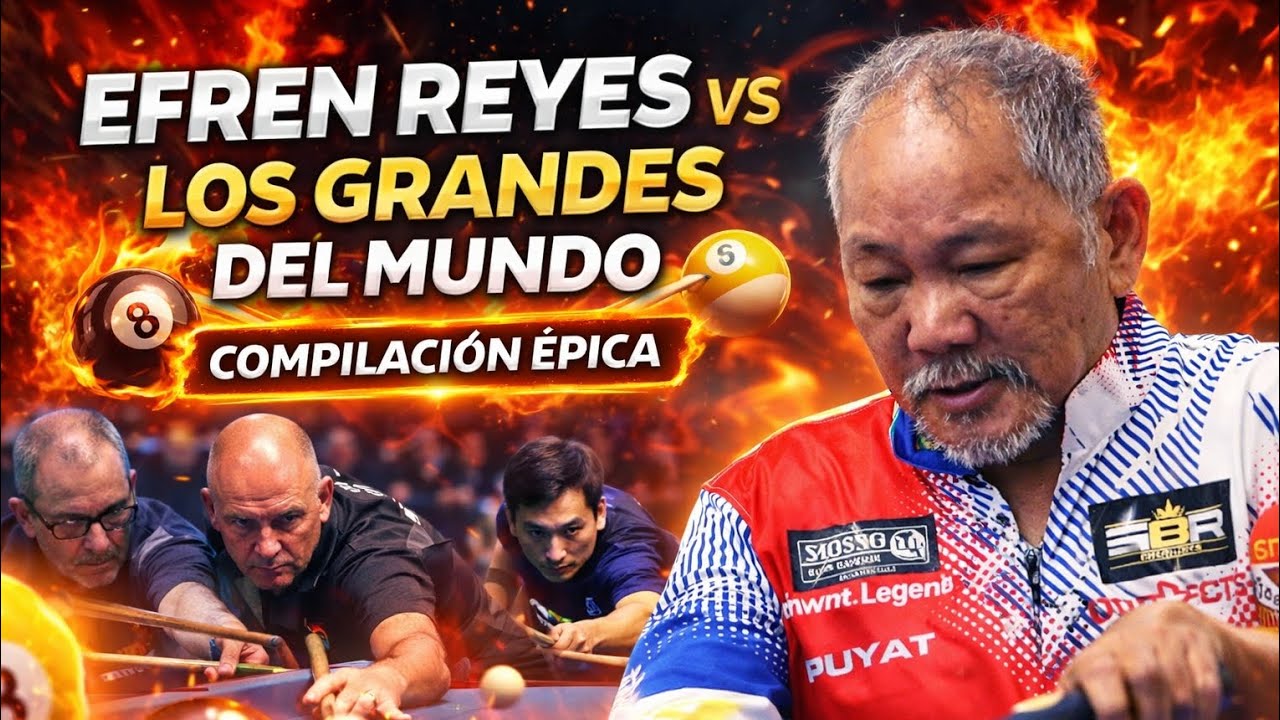 Efren Reyes Magic Shots in 9 Ball jugada legendaria #billiards 