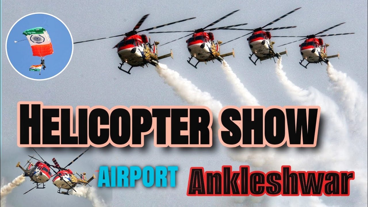 Helicopter Show 🚁 FIRST TIME in ANKLESHWAR Airport - 7 Dec #2025 #bharuch | JIMMY PRESENTS
