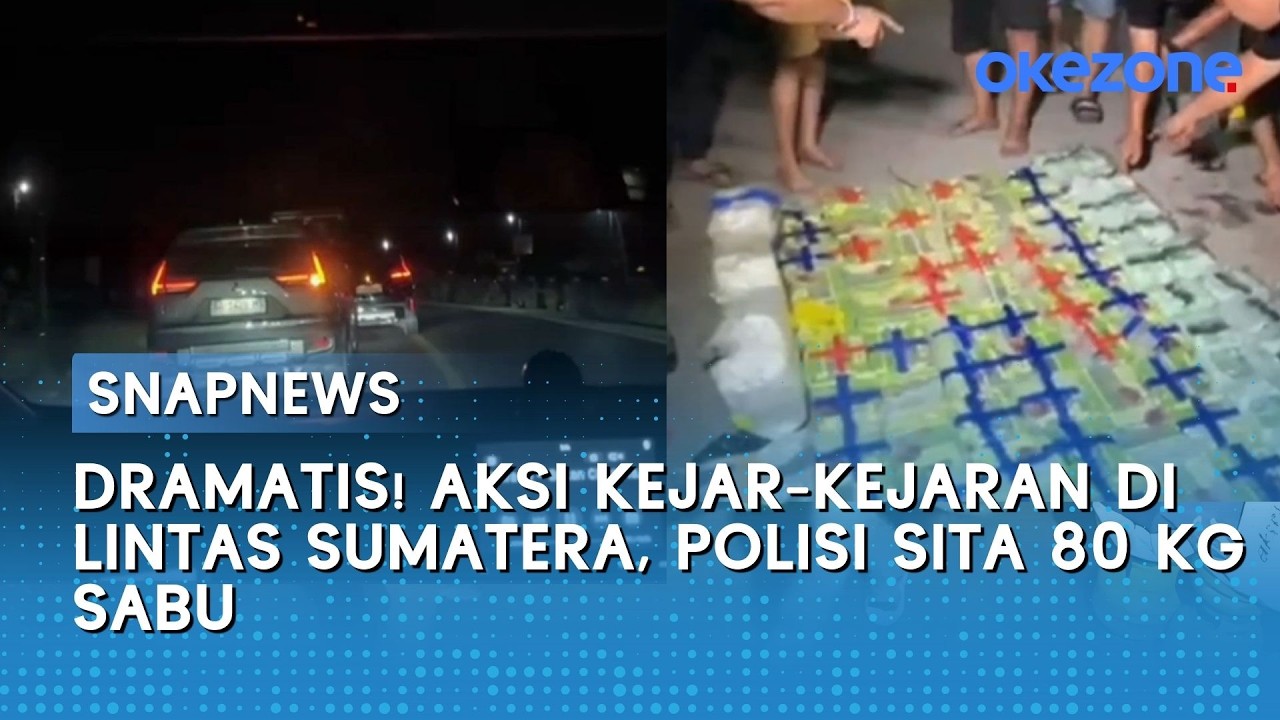Dramatis! Aksi Kejar-kejaran di Lintas Sumatera, Polisi Sita 80 Kg Sabu