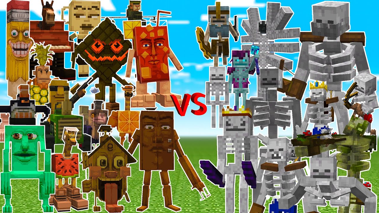 All ITALIAN BRAINROT BOSSES vs ALL SKELETONS BOSSES!