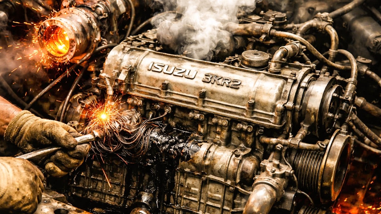 Amazing Restoration of a Destroyed Isuzu 3KR2 Engine – Full Rebuild!