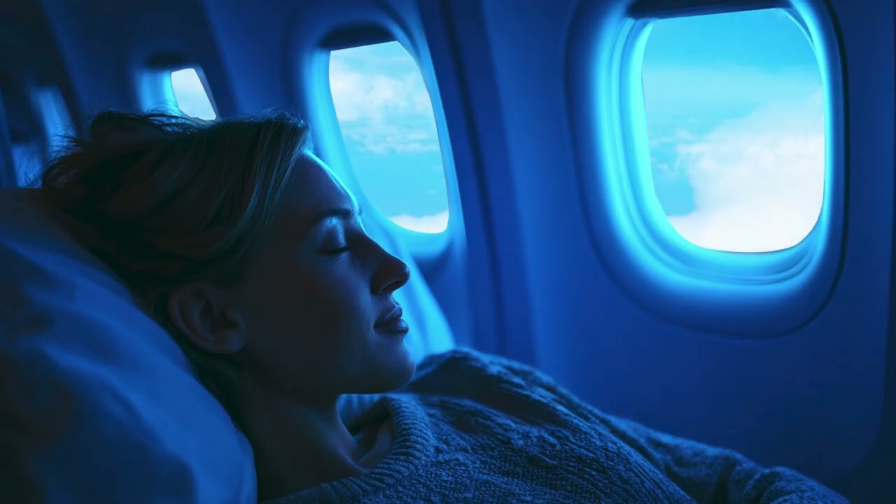 Overnight Airplane Cabin ✈️ Gentle White Noise for Sleep & Stress Relief