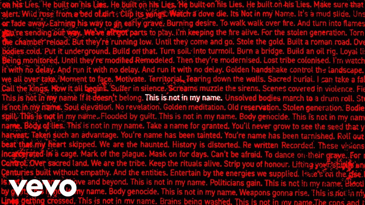 Archive - Not In My Name (Official Visualiser)