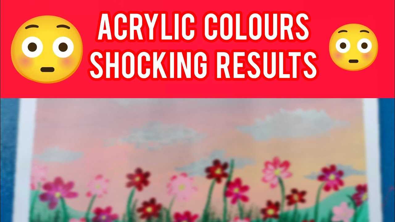 Acrylic colours 😳shocking results / acrylic colour painting tutorial 😍.... #trending #art 