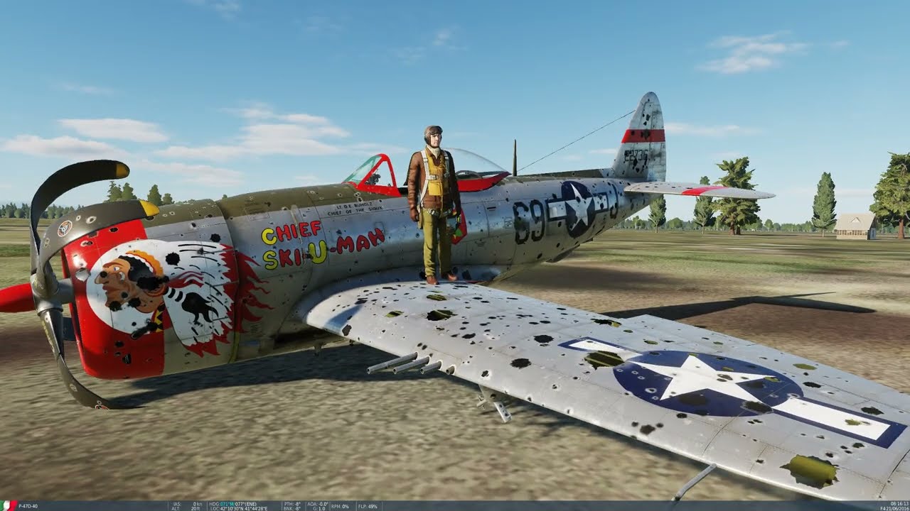 Grupa uderzeniowa P-47D kontra obrona p-lot - działa 100mm