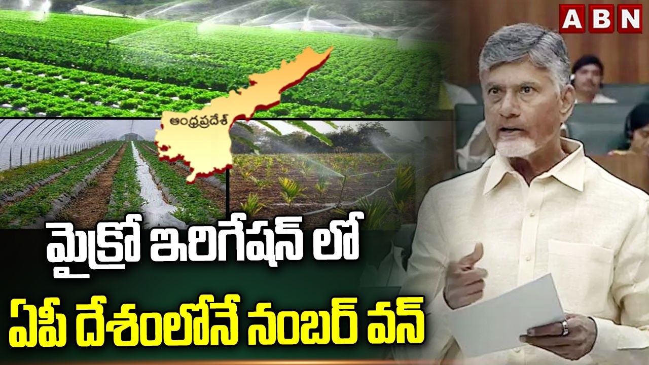 మైక్రో ఇరిగేషన్ లో ఏపీ దేశంలోనే నంబర్ వన్ | CM Chandrababu ON Micro Irrigation In AP | ABN