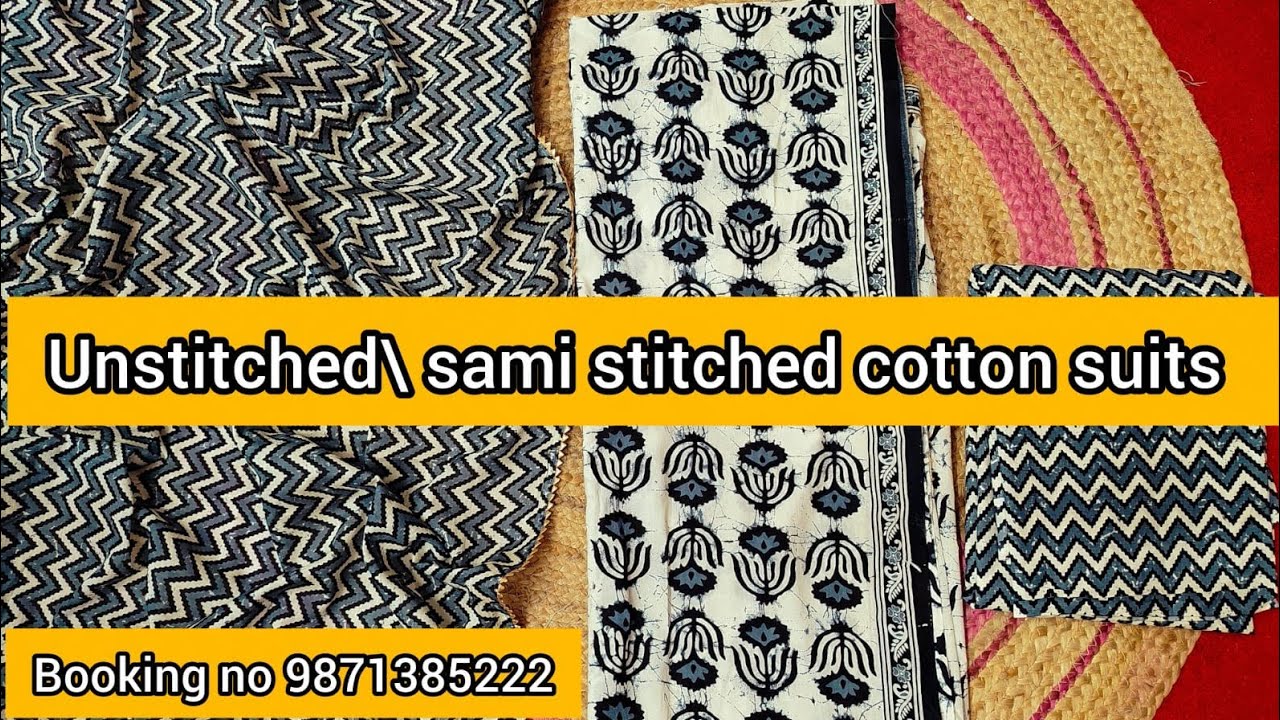 unstitched cotton suit collection Booking no 9871385222