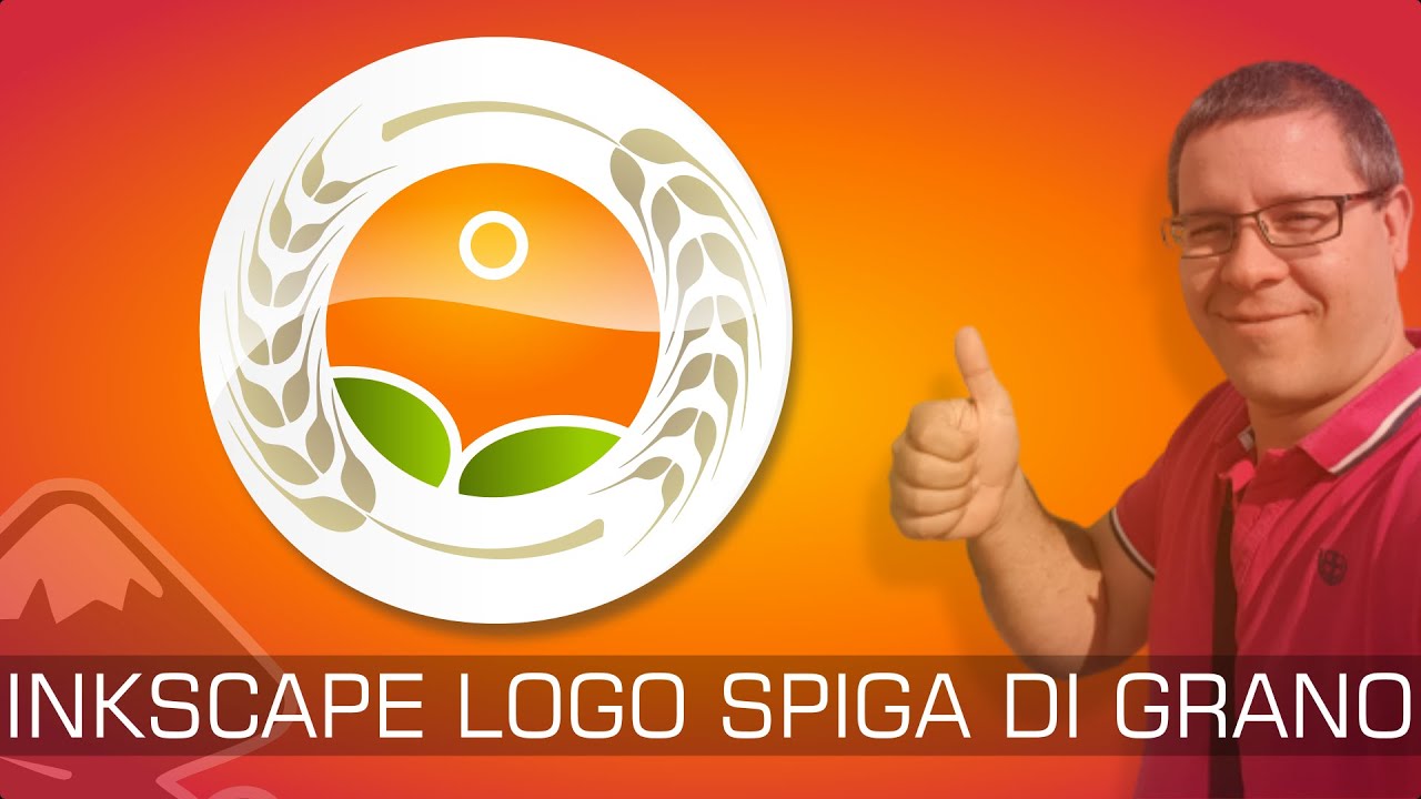Inkscape logo spiga di grano  intorno ad un cerchio
