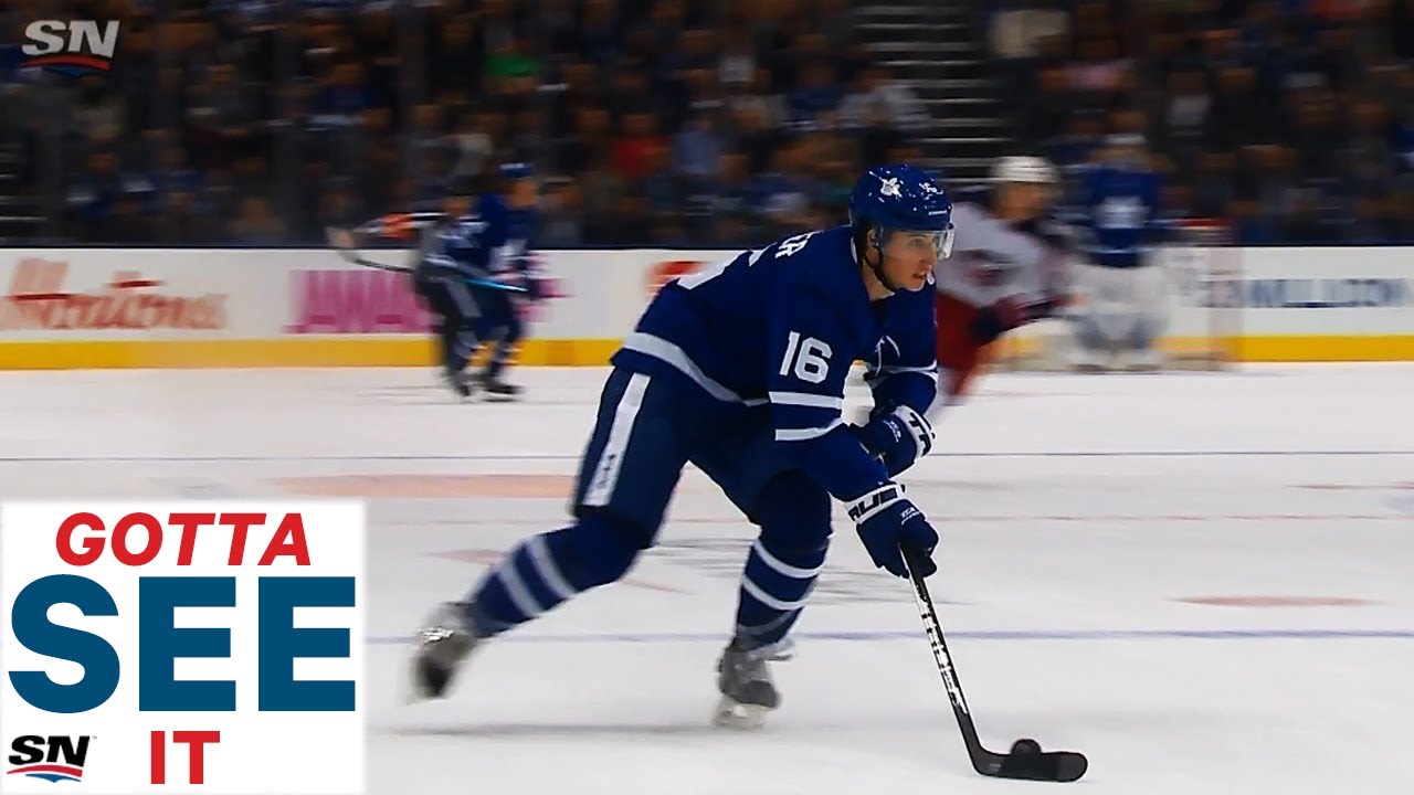 GOTTA SEE IT: Mitch Marner Drags Around Defender, Tips Puck Back To John Tavares