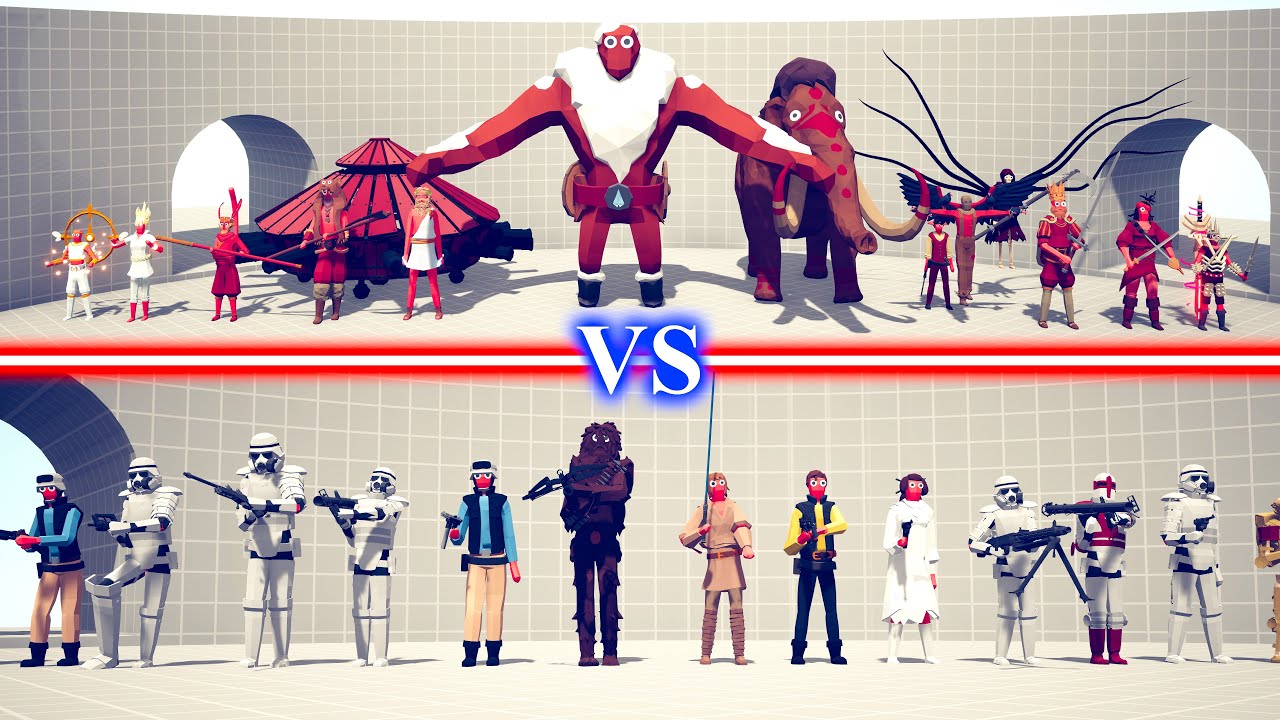 BOSS UNITS TEAM vs STAR WARS TEAM - Totally Accurate Battle Simulator TABS